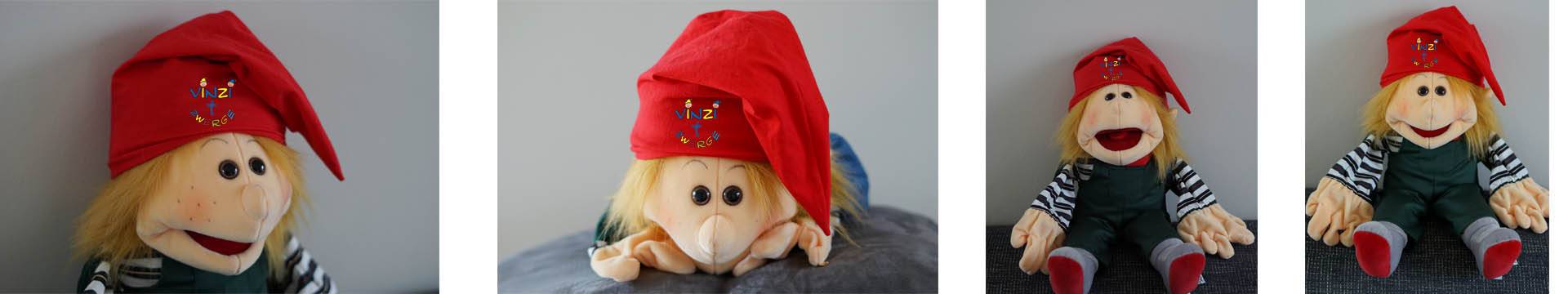 Header Vinzi Zwerge - Ansichten Handpuppe Pelle